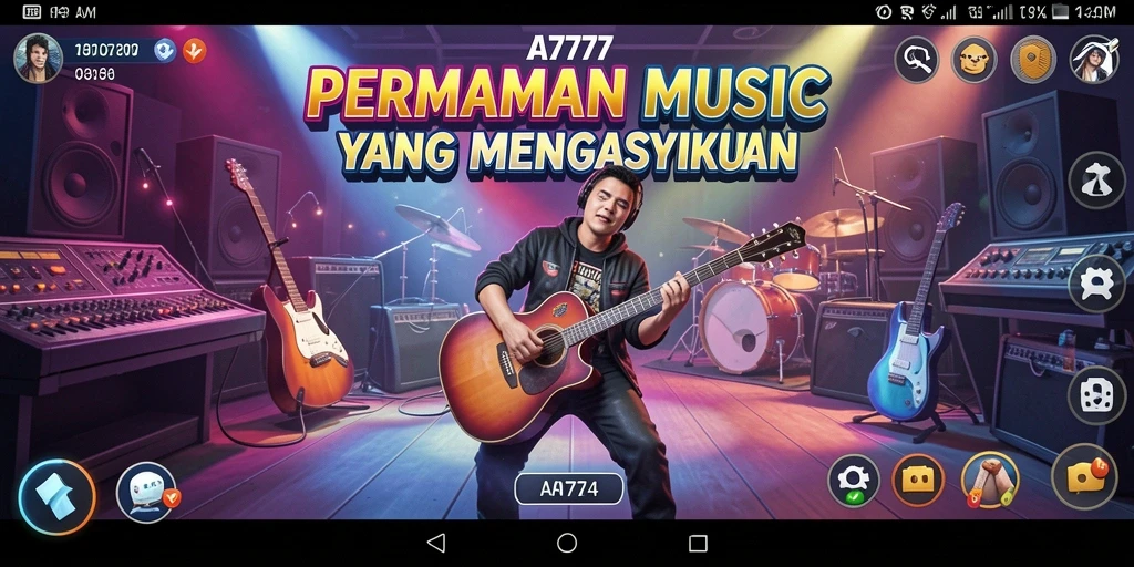 Tampilan gameplay A7777 yang menarik dan penuh warna.