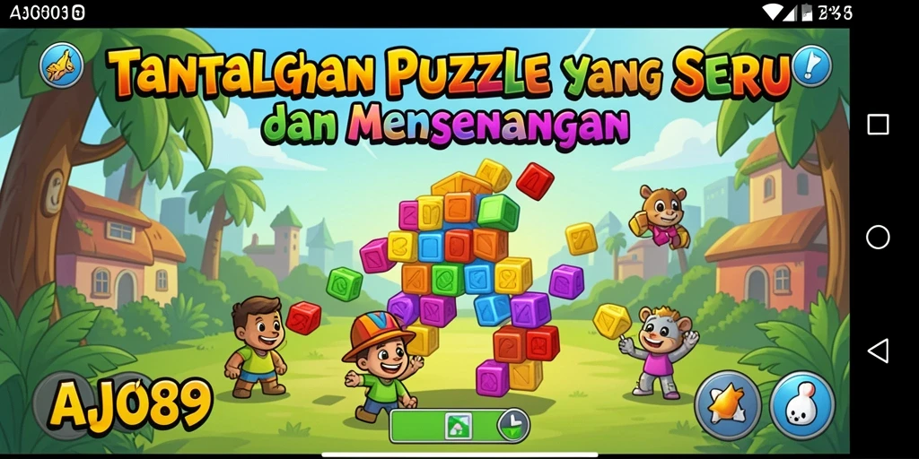 Tampilan gameplay AJO89 dengan berbagai teka-teki seru.