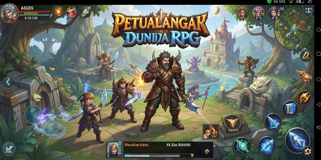 Screenshot gameplay ASG55 menampilkan aksi RPG yang seru.