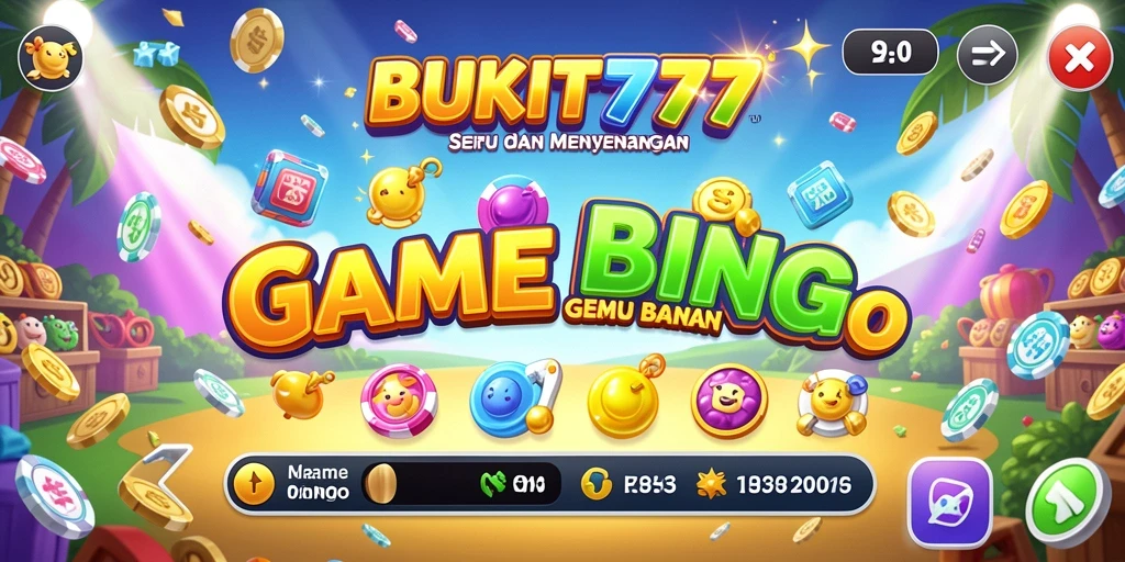 Screenshot utama BUKIT777 menampilkan gameplay bingo yang seru.