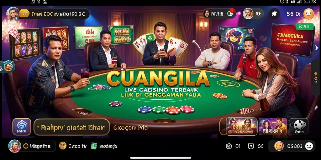 Tampilan utama CUANGILA dengan gameplay Live Casino yang mengasyikkan.