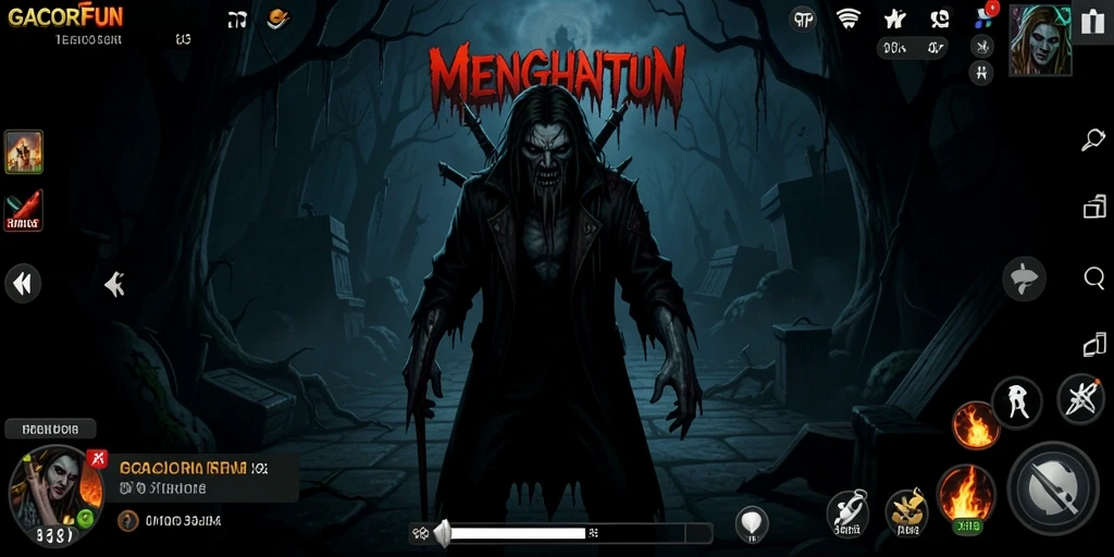 Tangkapan layar GACORFUN menunjukkan momen menegangkan dalam atmosfir Horror.