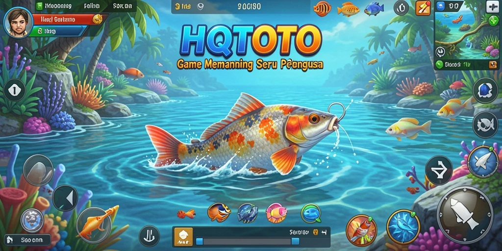 Tampilan gameplay HQTOTO yang seru dalam memancing ikan.
