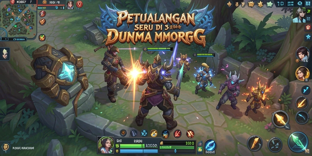 Tampilkan Screenshot utama KO857 yang menunjukkan aksi seru dalam game MMORPG.
