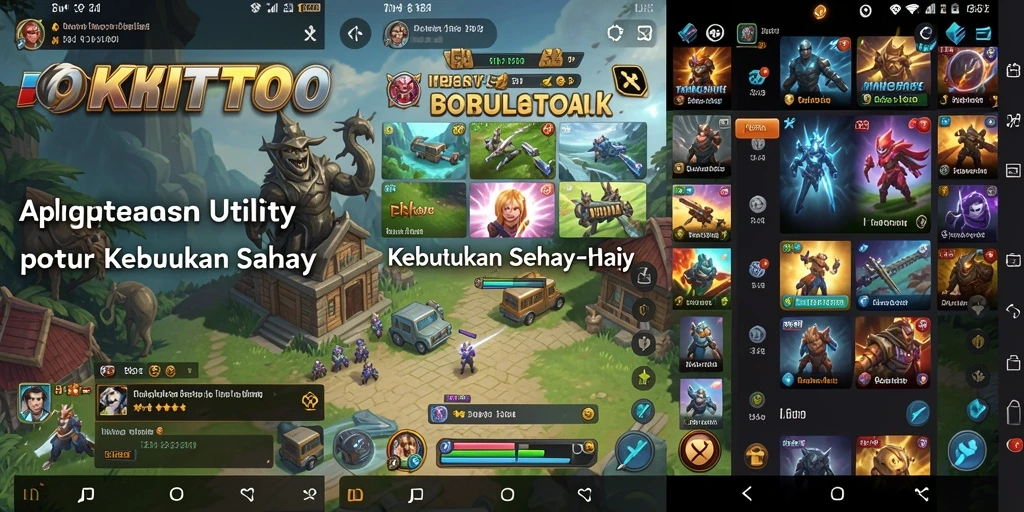 Tampilan utama KOKITOTO dengan berbagai fitur utility yang bermanfaat.