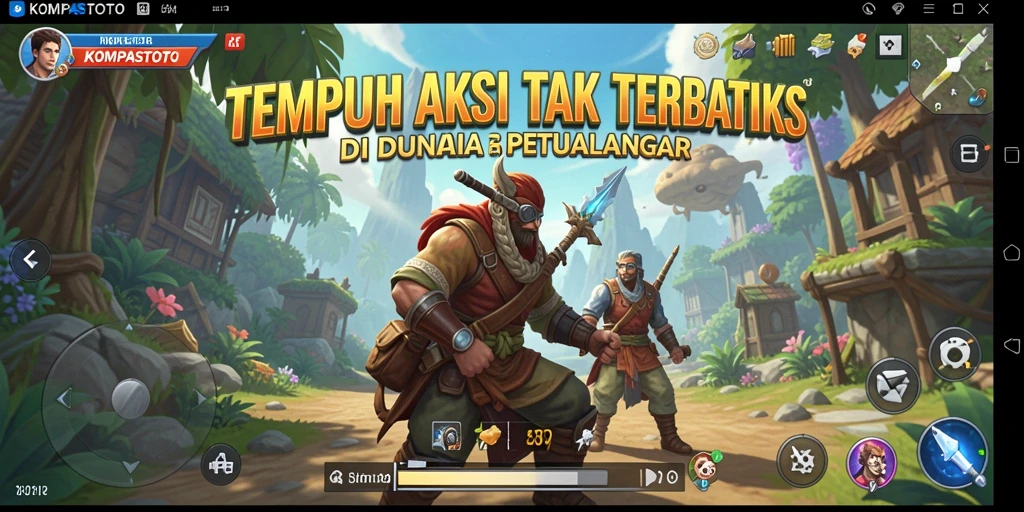Tangkapan layar menunjukkan aksi intens dalam KOMPASTOTO.