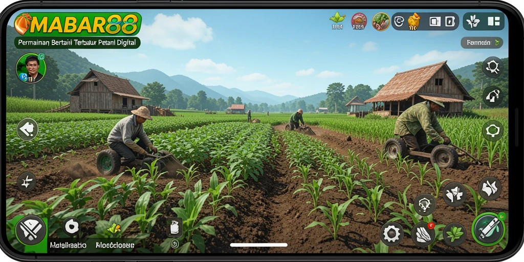 Tangkapan layar MABAR88 dengan tampilan ladang yang indah dan beragam tanaman.