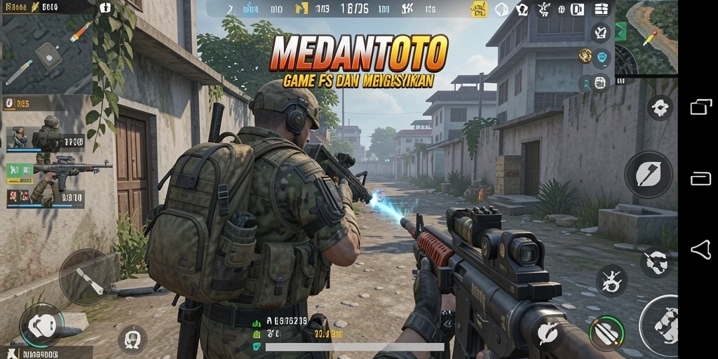 Screenshot gameplay menampilkan aksi pertempuran yang mendebarkan.