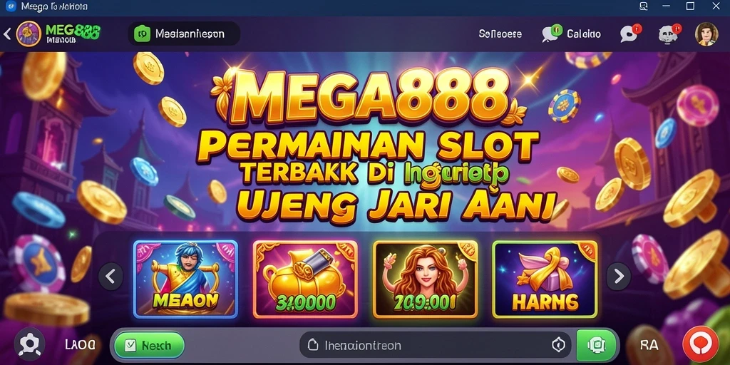 Screenshot gameplay MEGA888 yang penuh warna dan menarik.