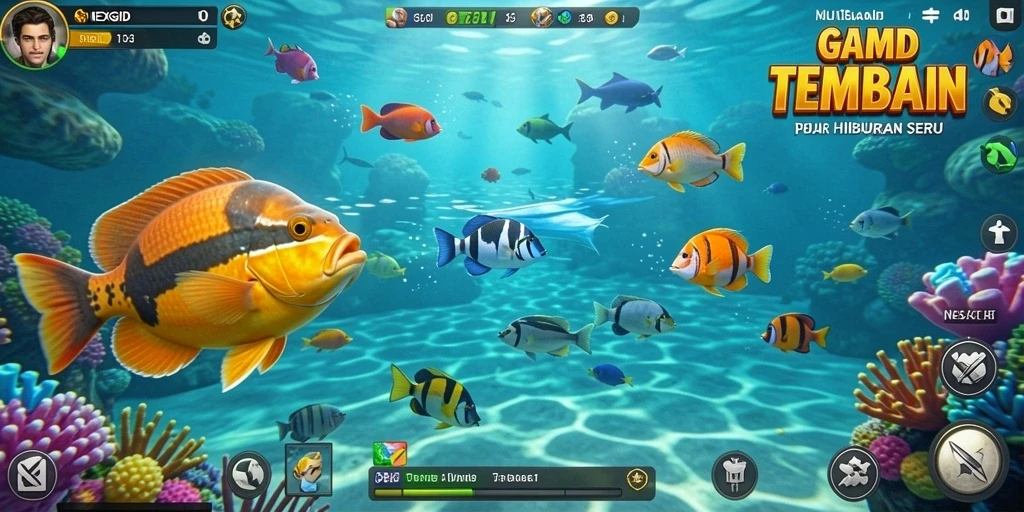 Gameplay seru Tembak Ikan di NEXGID dengan grafis menarik.