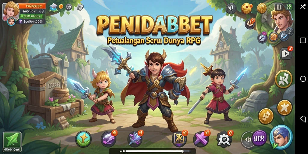 Tampilan gameplay PENIDABET yang menonjolkan aksi RPG yang mendebarkan.