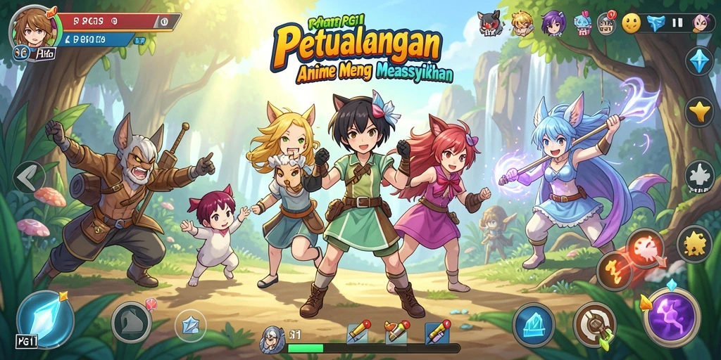 Tampilan gameplay Anime yang memukau dan penuh aksi.