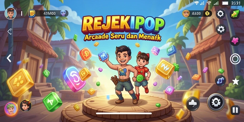 Screenshot menunjukkan aksi seru dalam permainan Arcade.