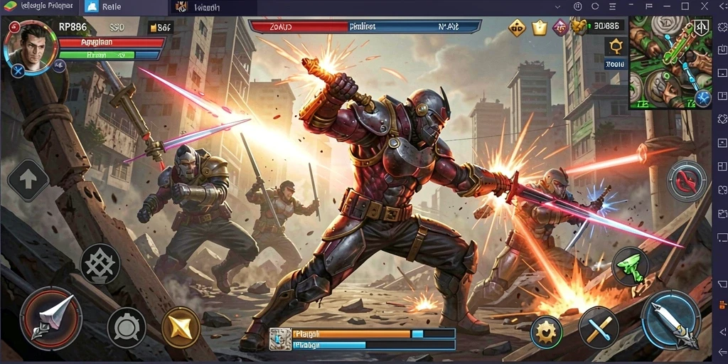 Tampilan gameplay seru dan aksi penuh energi dari RP886.