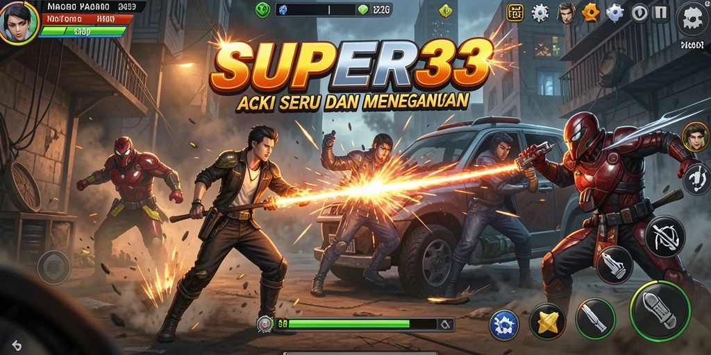 Screenshot SUPER33 menunjukkan aksi seru dan gameplay yang mengasyikkan.
