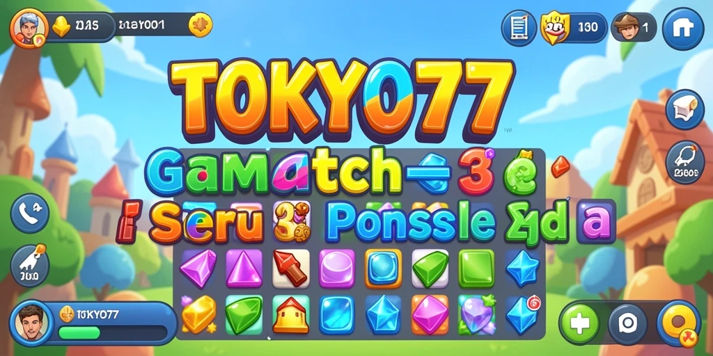 Gameplay seru TOKYO77 dengan berbagai tantangan Match-3.